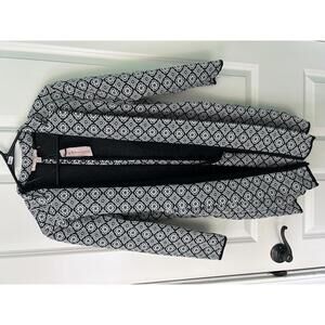 Philosophy Womens Cardigan Blank and White Print/ XS